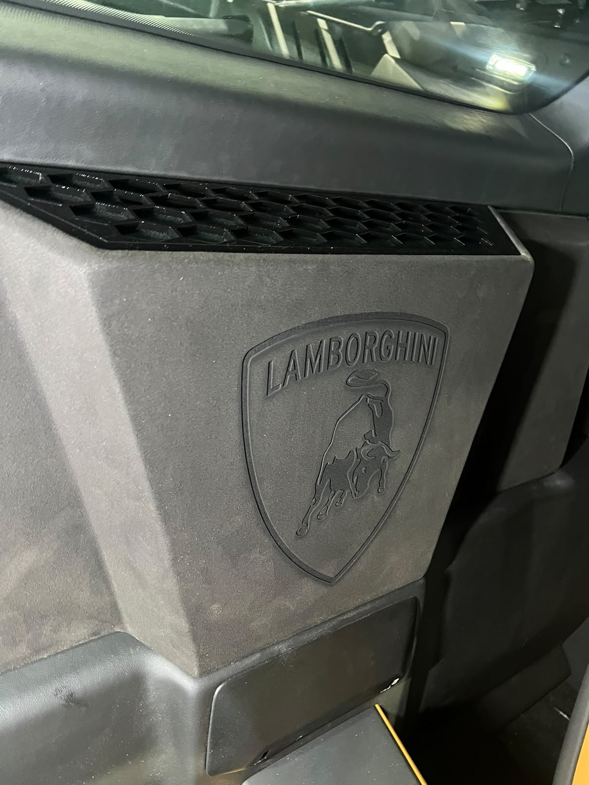 Lamborghini-badged custom panel finished to factory standard